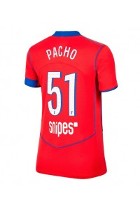 Paris Saint-Germain Willian Pacho #51 Jalkapallovaatteet Naisten Kolmaspaita 2025-26 Lyhythihainen